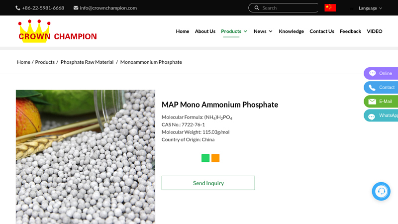 Image of China MAP Mono Ammonium Phosphate Suppliers, Manufacturers, Factory ...