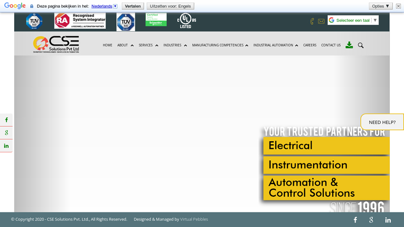 Electrical Control Panel Manufacturer - 2020 - CSE Solutions Pvt. Ltd.
