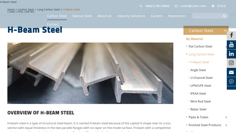 Image of H Beam Steel Supplier China, H Shape Section Steel For Sale | CUMIC Steel
