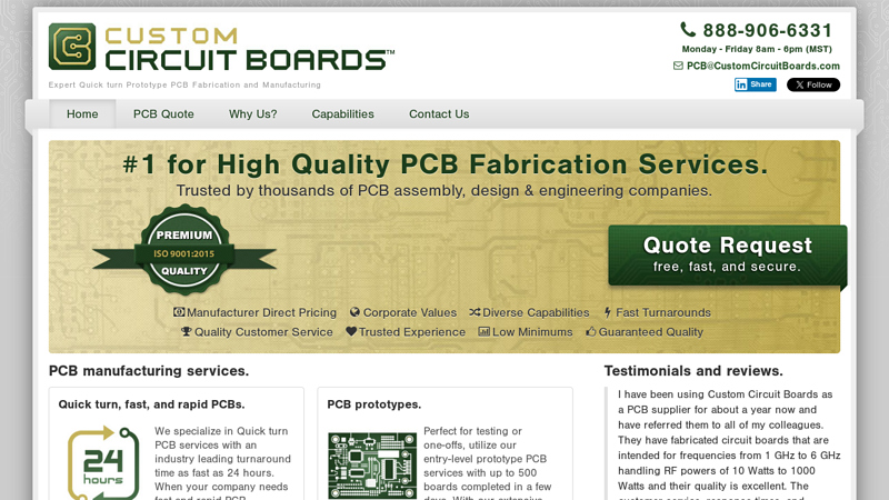#1 PCB Manufacturing & Fabrication Company USA | Custom Circuit Boards