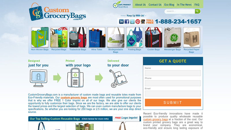 Custom Grocery Bags | Eco-Friendly Reusable Shopping Bags