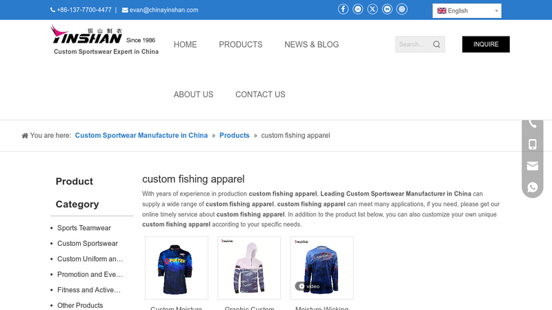 Image of China custom fishing apparel manufacturers, custom fishing apparel ...