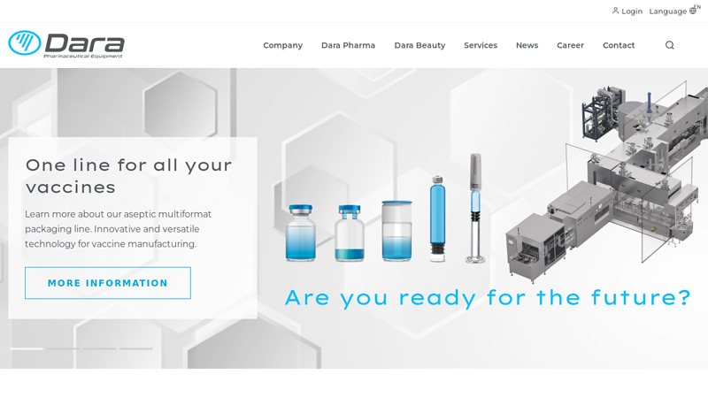 Dara Pharma: Packaging Machines and Lines for Pharma and Cosmetic ind.