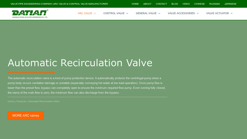 Image of Automatic Recirculation Valve