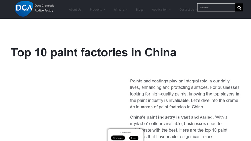 Image of Top 10 paint factories in China