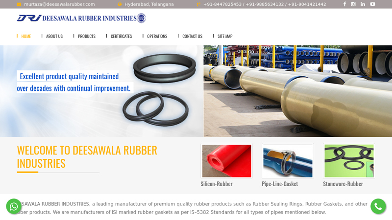 Best Rubber Product Manufacturers, Suppliers & Dealers in India | Deesawala