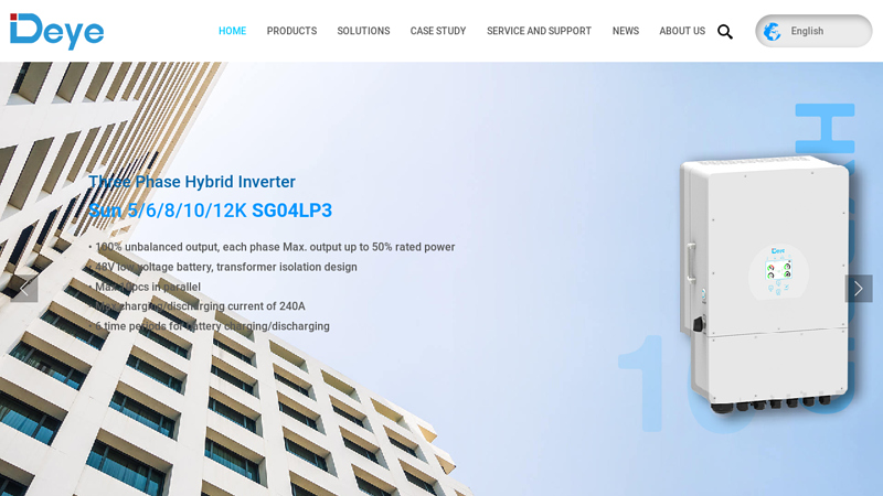 Image of Solar Grid-Tie Inverter Manufacturers, PV On-Grid Inverter | Deye