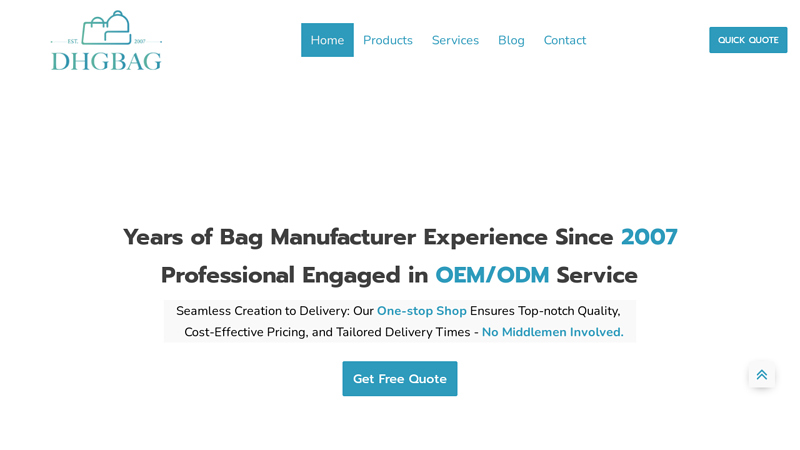 Bag Manufacturer Since 2007 | DHGBAG