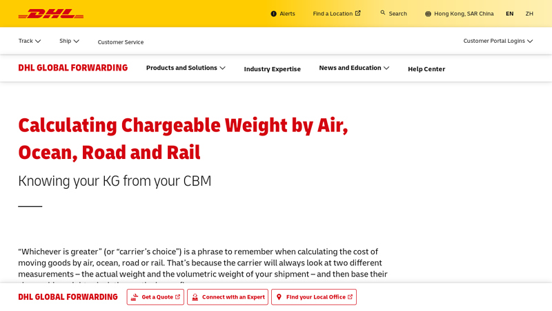 Image of Air Freight Rates | DHL Global Forwarding | Global