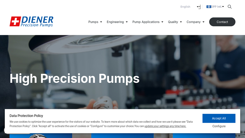 Diener Precision Pumps | Custom precision gear metering pumps