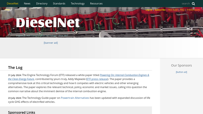 DieselNet: Engines & Clean Transportation Technology