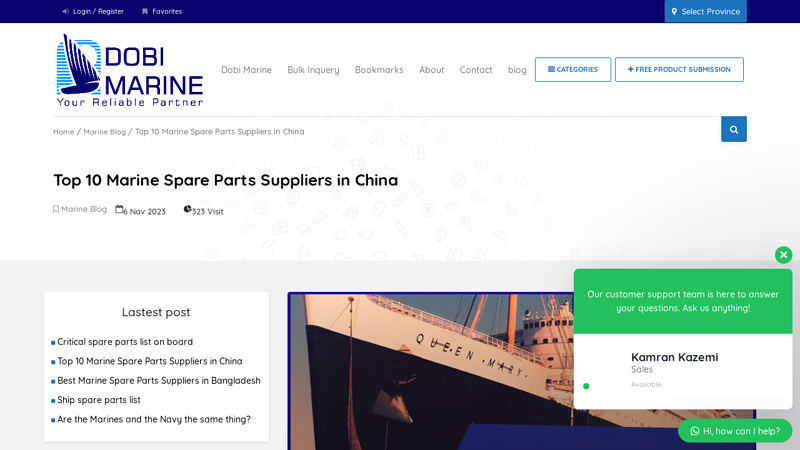 Image of Top 10 Marine Spare Parts Suppliers in China