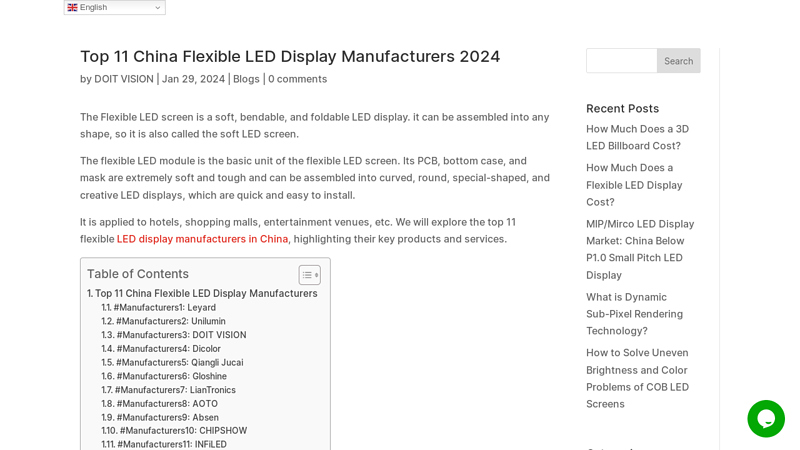 Image of Top 11 China Flexible LED Display Manufacturers 2024