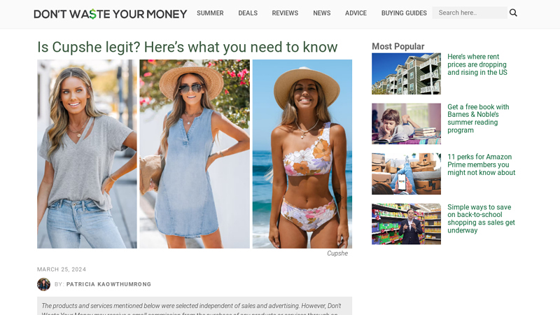 Image of Is Cupshe legit? Here