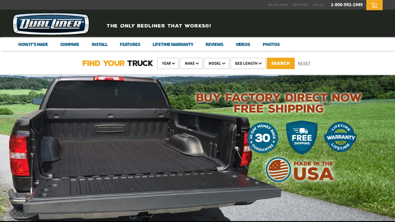 DualLiner Truck Bed Liner - Ford, RAM, Chevy, & GMC Bedliners