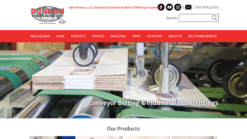 Dunham Rubber | Conveyor Belting and Industrial Hose/Fittings