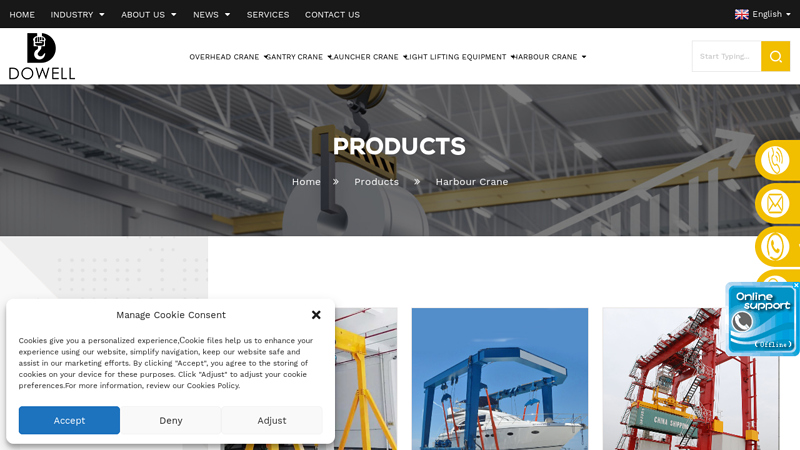 Image of China Harbour Crane Factory, Harbour Crane Supplier