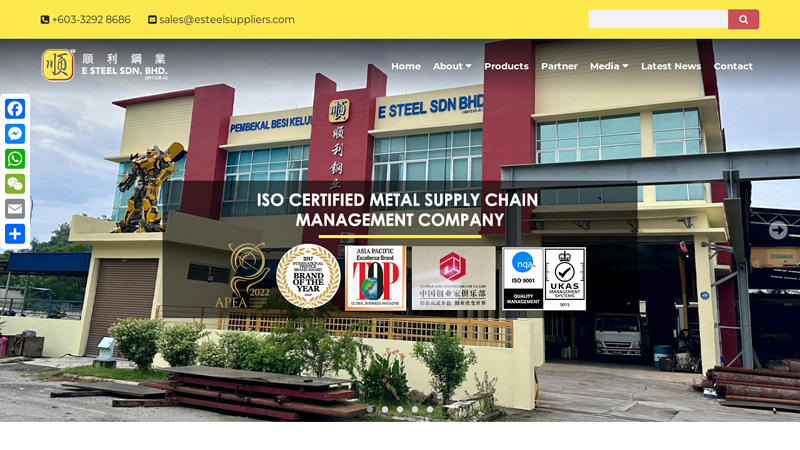 Stainless Steel Supplier Malaysia, Titanium Supply Selangor, Nickel Alloy Supplies Kuala Lumpur (KL) ~ E STEEL SDN. BHD.