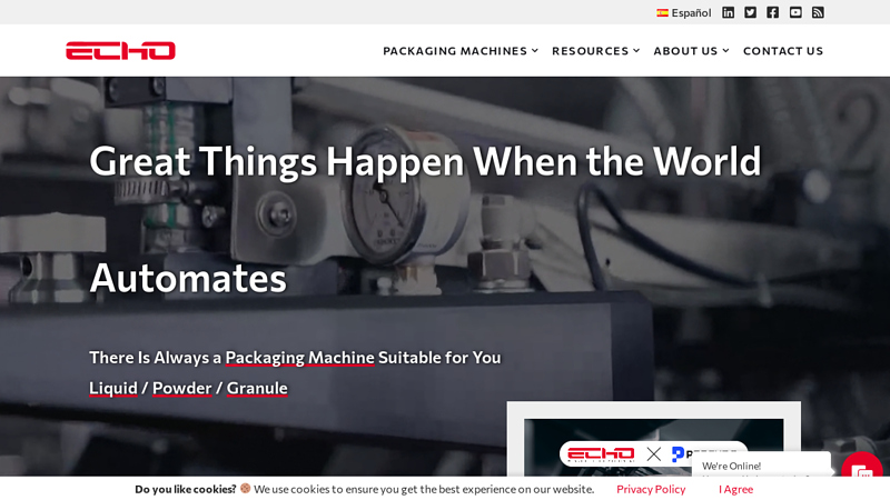 Image of Automatic Packaging Machine Manufacturer | ECHO Machinery