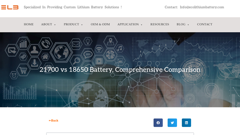 Image of 21700 vs 18650 Battery, Comprehensive Comparison