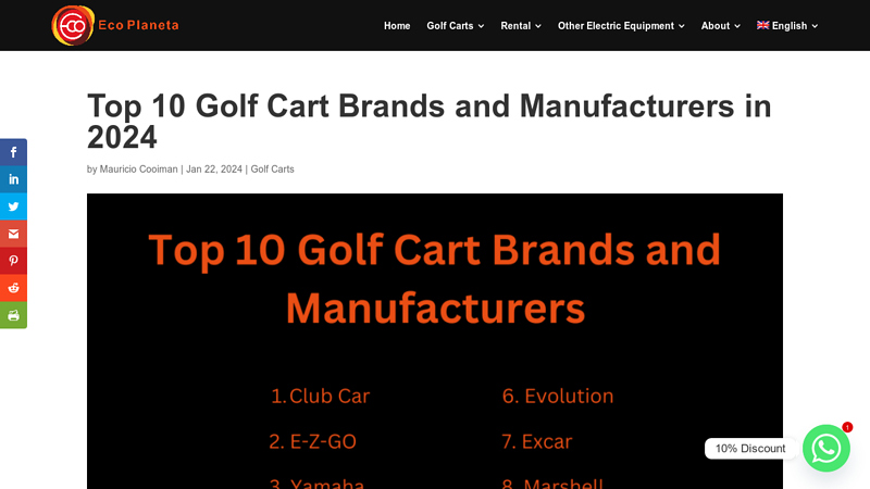 Image of Top 10 Golf Cart Brands and Manufacturers in 2024