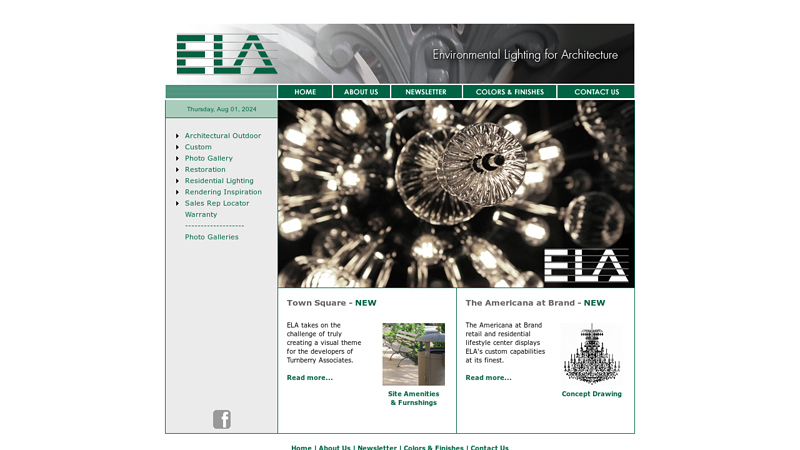 Architectural, Custom, Decorative Lighting Design & Manufacturer Home Page | ELA Lighting, Inc.