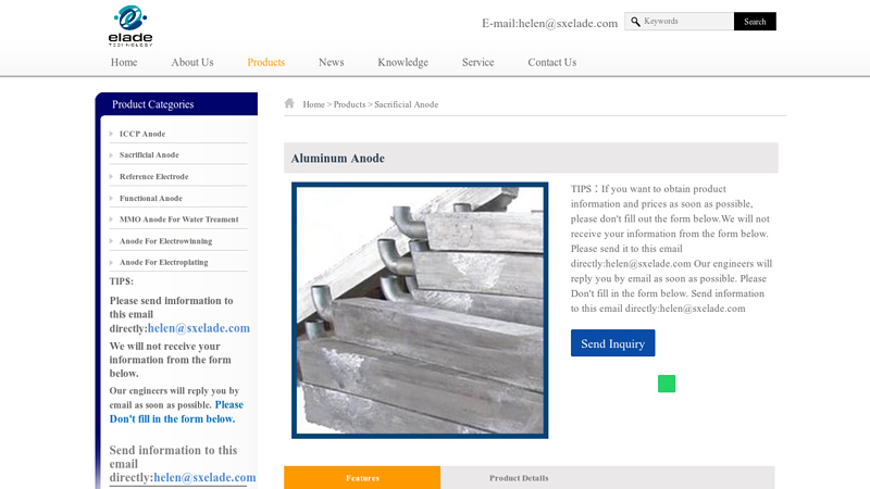 Image of China Aluminum Anode Manufacturers and Factory