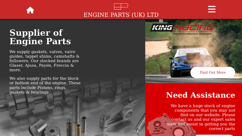 Engine Parts UK LTD | Bearings, Gaskets, Bolts & Valves