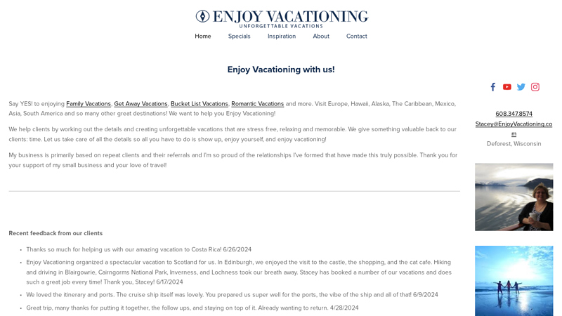 Enjoy Vacationing