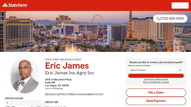 NV Auto & Home Insurance Agent Eric James - State Farm??