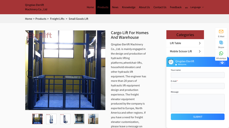 Image of China Customized Hydraulic Cargo Lift Manufacturers, Suppliers, Factory ...