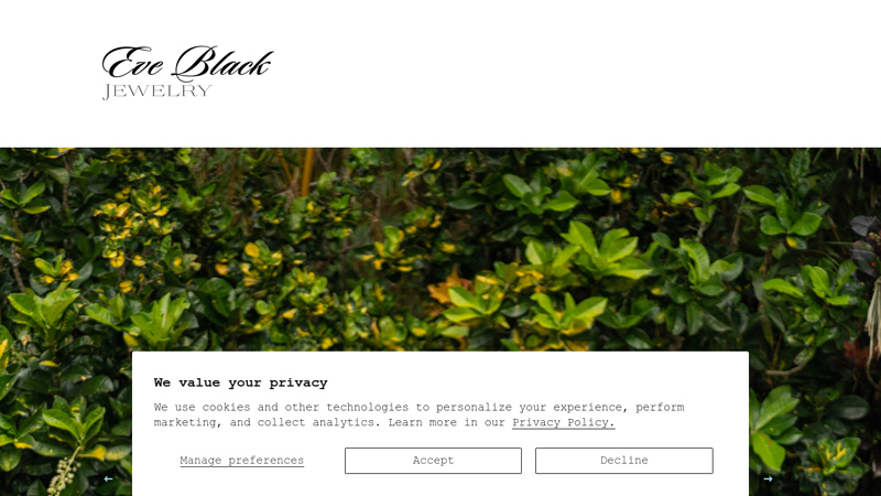 Eve Black Luxury Designer Jewelry Made in Hawaii