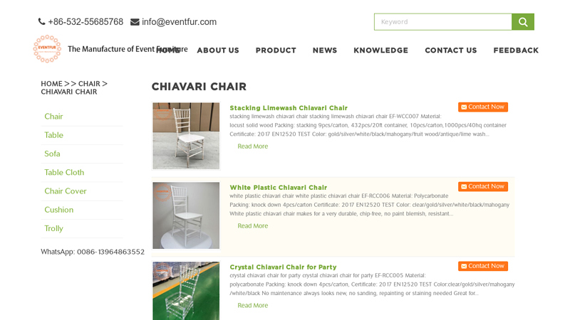 Image of China Chiavari Chair Suppliers, Manufacturers, Factory