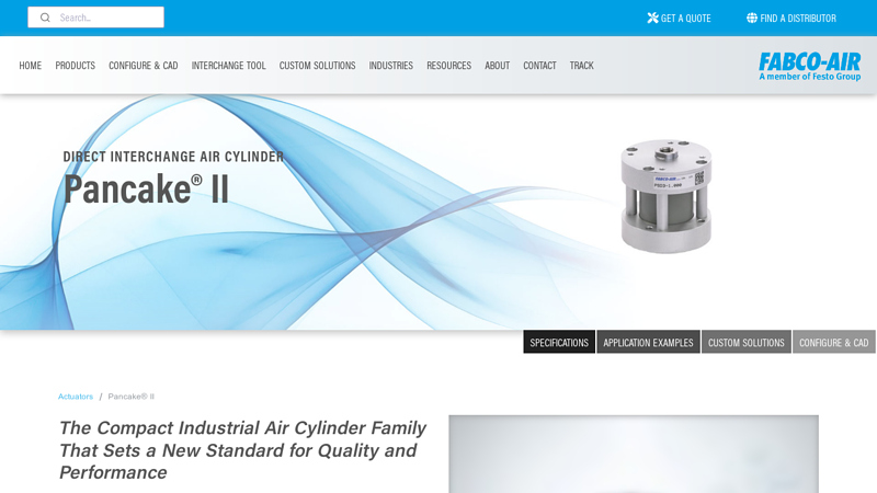 Image of Fabco-Air | Home of The Original Pancake庐 Compact Air Cylinder