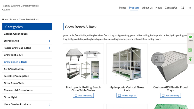 Image of China Rolling Bench & Grow Tray Suppliers and Manufacturers