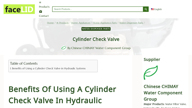 Image of cylinder check valve