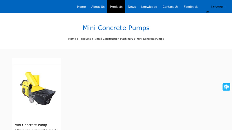 Image of China Mini Concrete Pumps Manufacturers, Suppliers, Factory