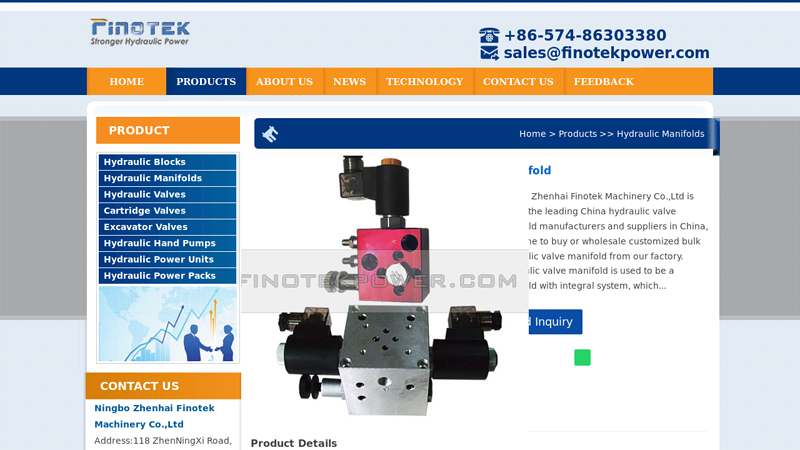 Image of China Hydraulic Valve Manifold Manufacturers, Suppliers and Factory ...