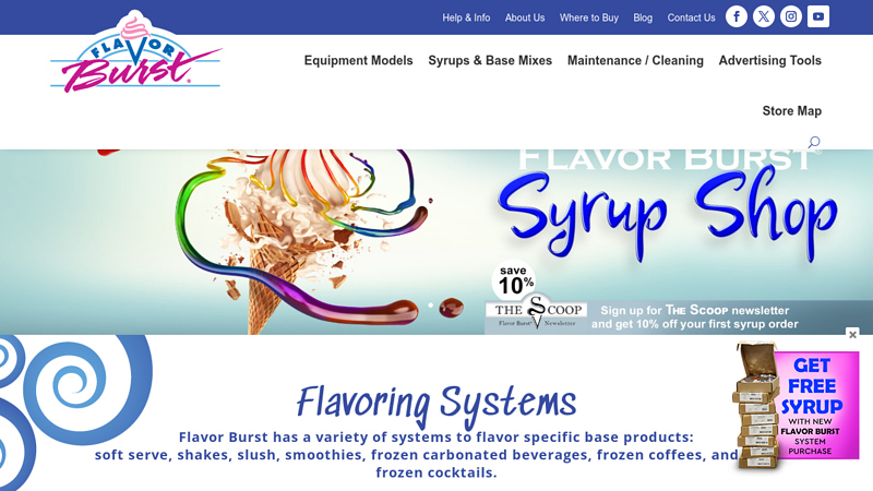 Manufacturer of Flavor Stripe Soft Serve Ice Cream Machines | Flavor Burst