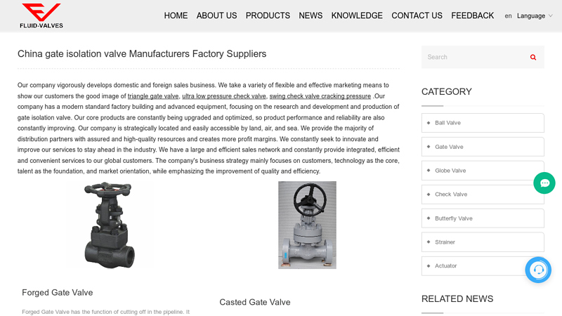Image of China gate isolation valve Manufacturers Factory Suppliers