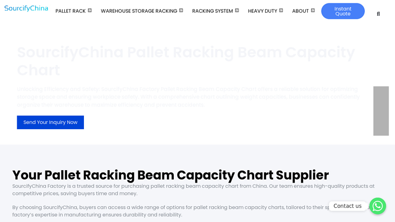 Image of Product pallet racking beam capacity chart Manufacturer in China.Your ...
