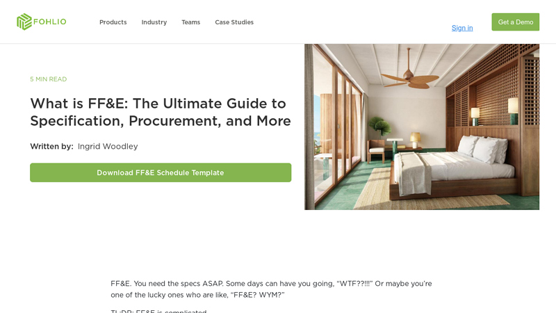 Image of What is FF&E: The Ultimate Guide to Specification, Procurement ...