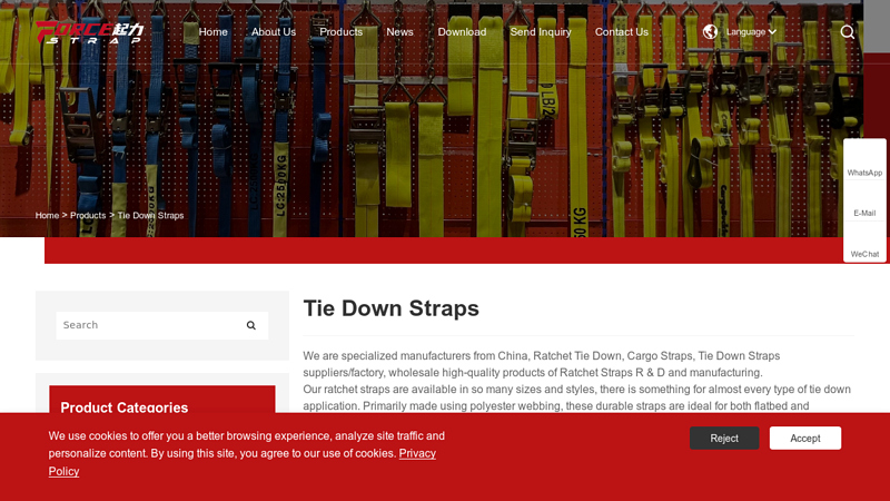 Image of China Tie Down Straps Manufacturers and Suppliers