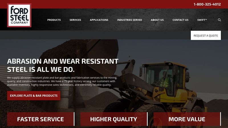 Abrasion Resistant Steel Fabricator | Ford Steel