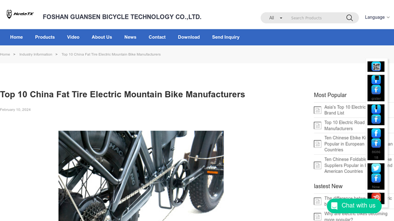 Image of Top 10 China Fat Tire Electric Mountain Bike Manufacturers