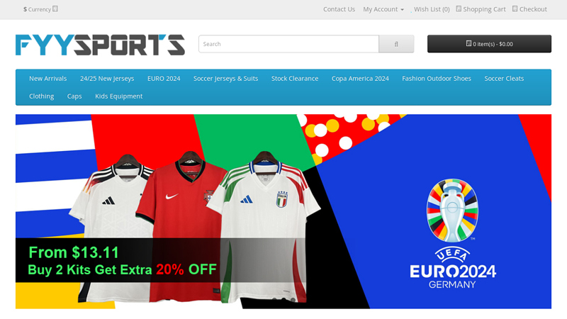 FYYSPORTS | Cheap High Quality Soccer Jerseys, Shoes, Equipment, Caps, Clothing and more