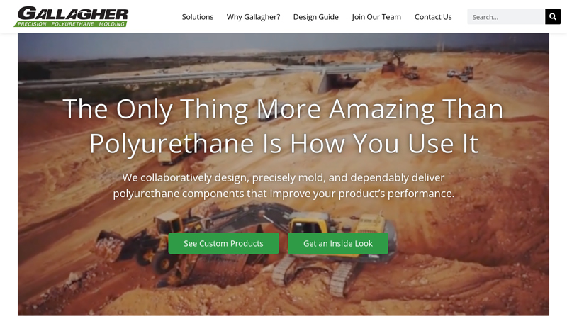 Custom Polyurethane Molding Services | Gallagher Corporation
