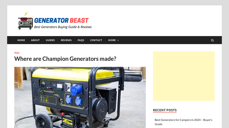 Image of Where are Champion Generators Made?