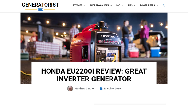 Image of Honda EU2200i Review: Great Inverter Generator