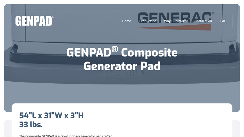Image of GENPAD Composite Generator Pad